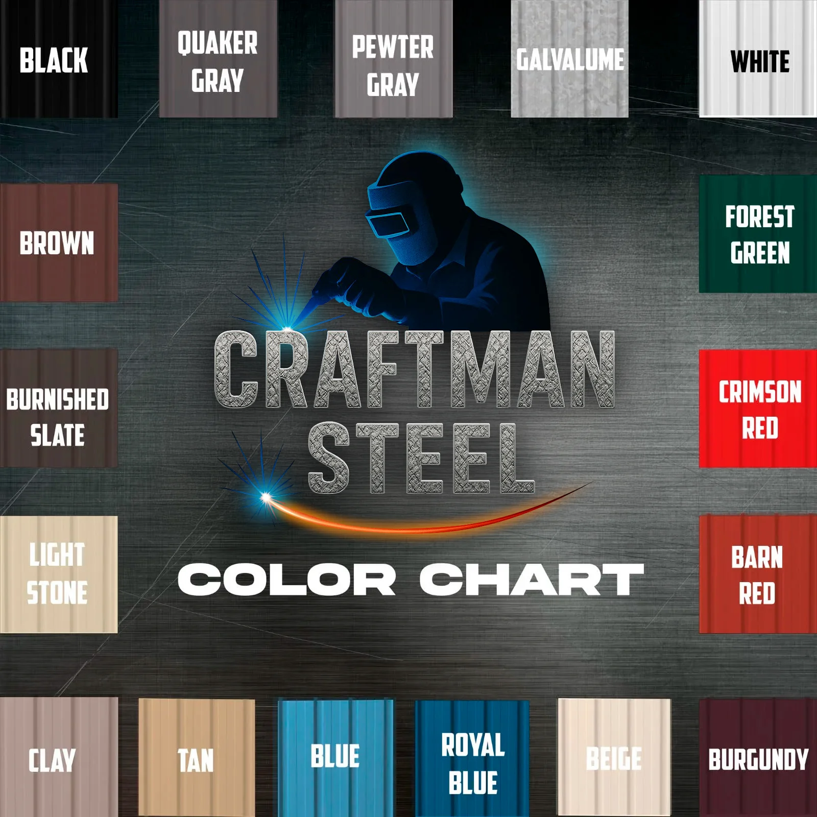 Colors chart craftman steel
